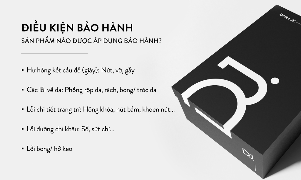 ĐỔI TRẢ - BẢO HÀNH DASH JK