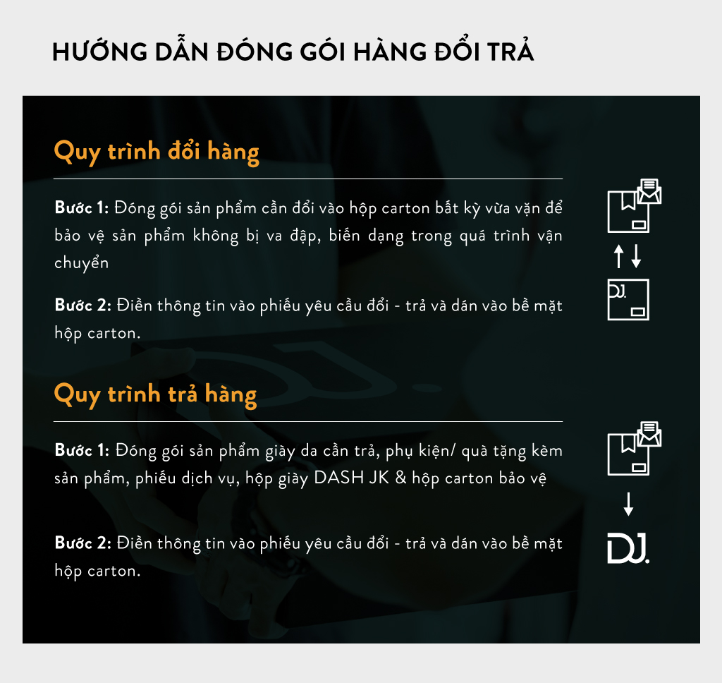 ĐỔI TRẢ - BẢO HÀNH DASH JK